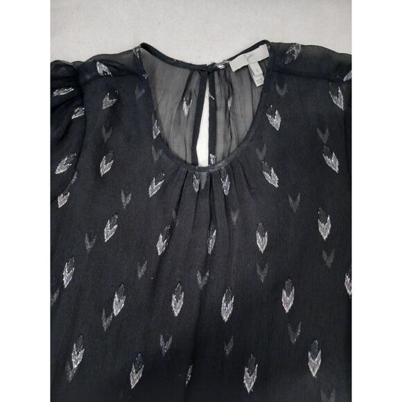 Joie Maylene Silk Dress Sz S Black Assymetrical Ruffles Whimsigoth Fairy Party - Picture 10 of 16